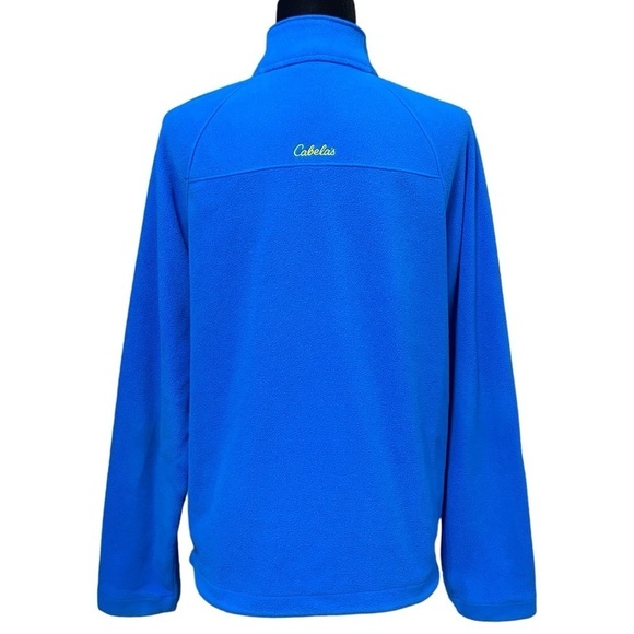 Cabela’s Glacier Blue Fleece Jacket Small GorpCore Zip Up Mock Neck - Picture 3 of 5